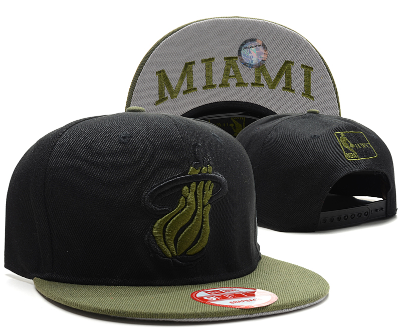 NBA Miami Heat NE Snapback Hat #114